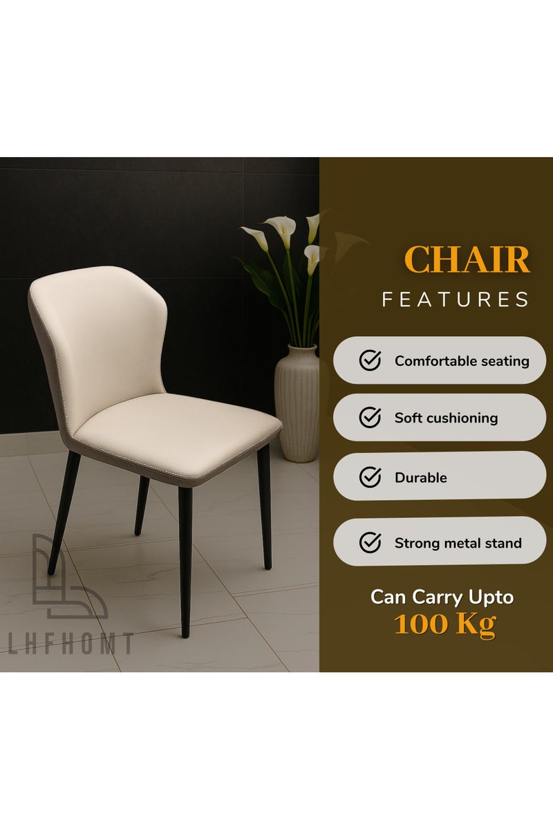 LHFHOMT - 5-Pieces Dining Sets, 1 Piece Rectangular Table With 4 Chairs Modern Furniture for Home, Dining Room, Cafeteria - Image 3