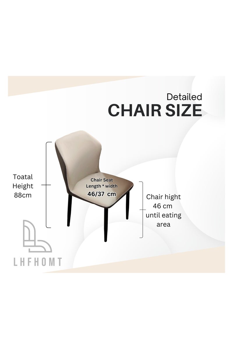LHFHOMT - 5-Pieces Dining Sets, 1 Piece Rectangular Table With 4 Chairs Modern Furniture for Home, Dining Room, Cafeteria - Image 4