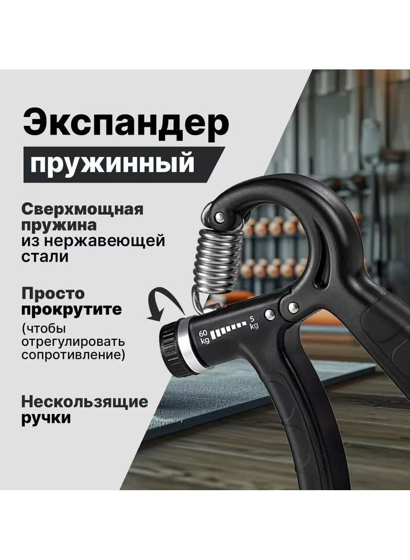 founder 7PCS Hand Grip Strengthener Trainer Kit - Hand Strengthener u0026 Grip Strength Kit - Forearm Grip Adjustable Resistance - Finger Stretcher, Hand Gripper, Finger Exerciser for Men/Women - Image 3