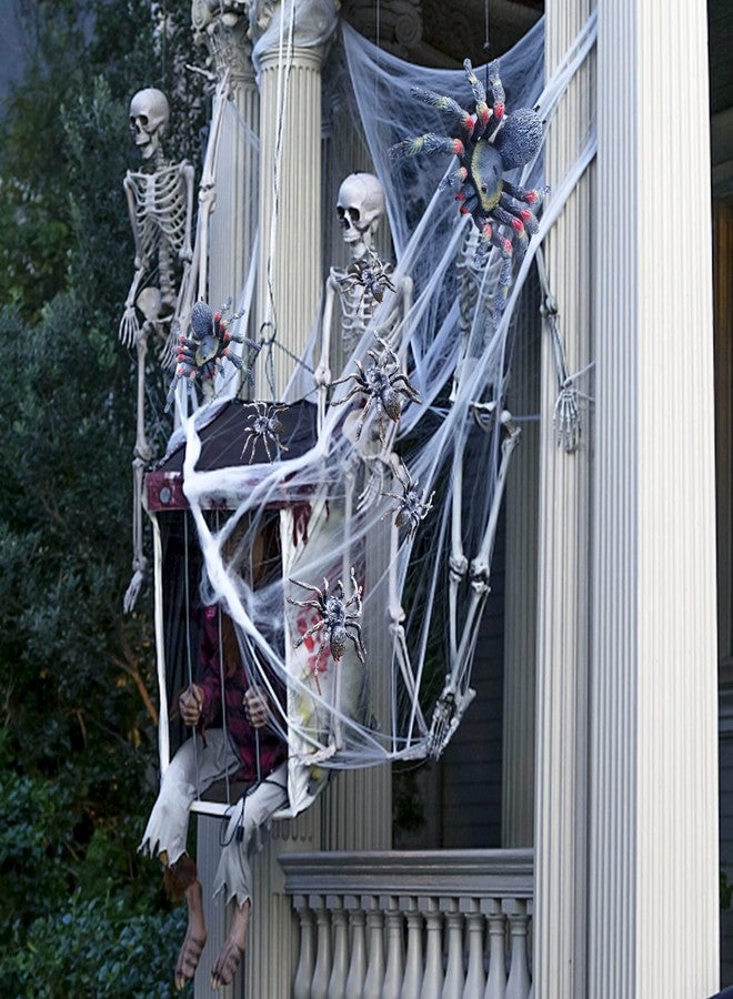 SIENON 2Pcs Realistic Wolf Spider Animal Toys, Lifelike Whiteknee Tarantula Insect Figure Action Model for Kids Education Halloween Pranks Props Decorations - Image 4