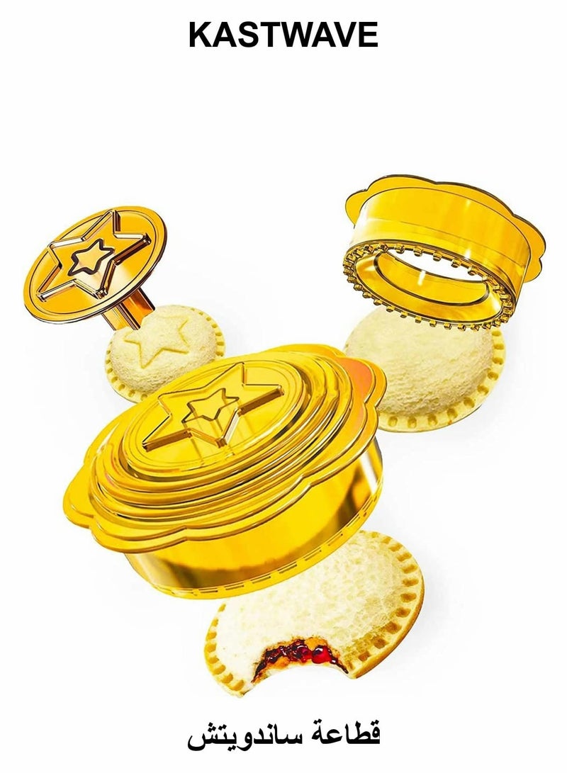 كاست ويف قاطعة ساندويتش ومانع تسرب، 6 في 1 أداة بينتو يدوية الصنع للأطفال - Image 1