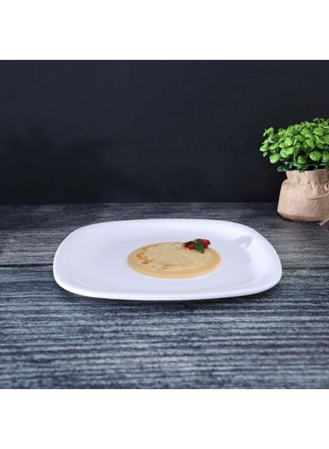 Royalford 10.5 Inch Melamine Square Dinner,Pasta Plate | Durable Material, BPA-Free | Ideal for Snacks, Salad, Desserts, Ice Cream | White | RF9859 White 26.5 x 26.5 x 1.7cm - Image 4