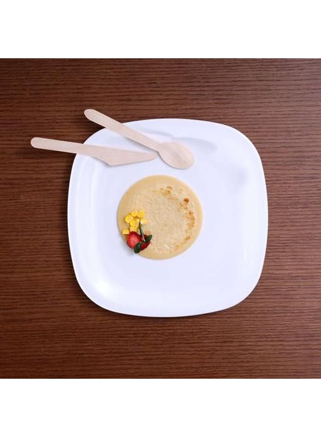 Royalford 10.5 Inch Melamine Square Dinner,Pasta Plate | Durable Material, BPA-Free | Ideal for Snacks, Salad, Desserts, Ice Cream | White | RF9859 White 26.5 x 26.5 x 1.7cm - Image 5