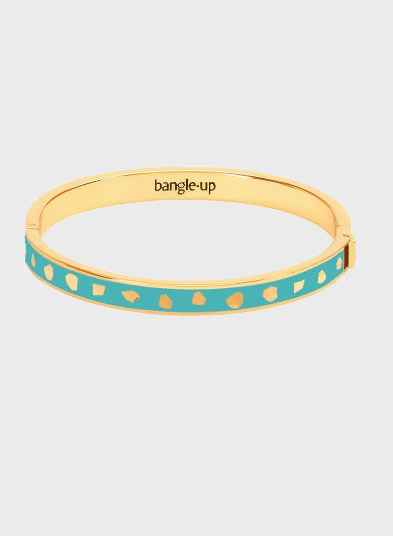 Bangle up Enamel Bracelet With Nuggets