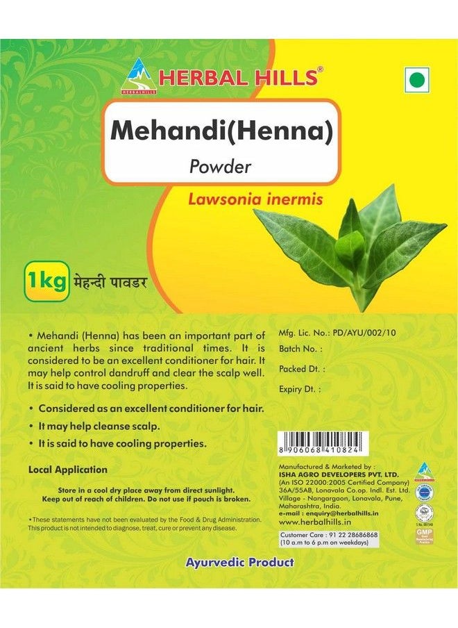 HERBAL HILLS Mehandi Powder Henna Powder (1 Kg Pack Of 5)  - Image 3