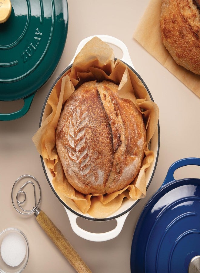 زولاي كيتشن مضرب عجين دنماركي من زولاي كيتشن مقاس 13 بوصة - مضرب عجين دنماركي خشبي كبير مع حلقة من الفولاذ المقاوم للصدأ - أداة خبز هولندية تقليدية للخبز، والعجين، والكيك، والمعجنات (خشب السنط) - Image 4