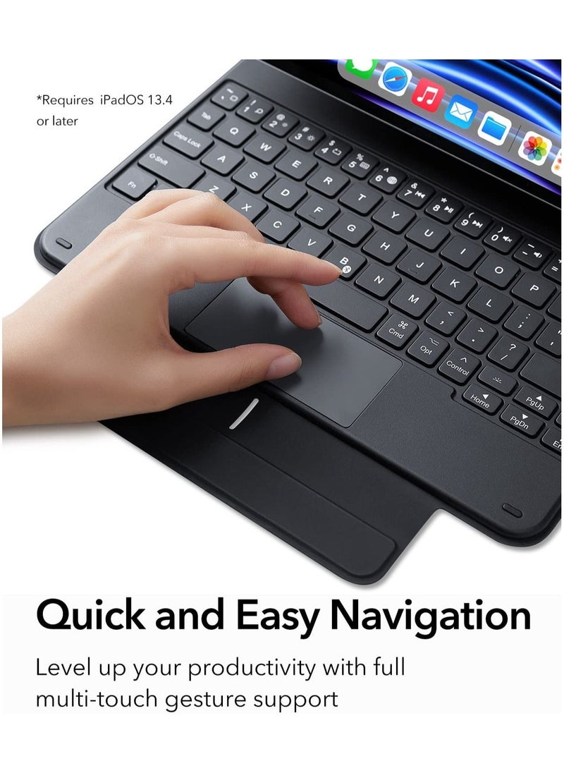 ESR - Esr Rebound Magnetic Keyboard Case iPAD Case with Keyboard Compatible with iPAD Air 5/4 & iPAD Pro 11 -Easy Set Floating Cantilever Stand Precision Multi Touch Trackpad Backlit Keys - Image 1