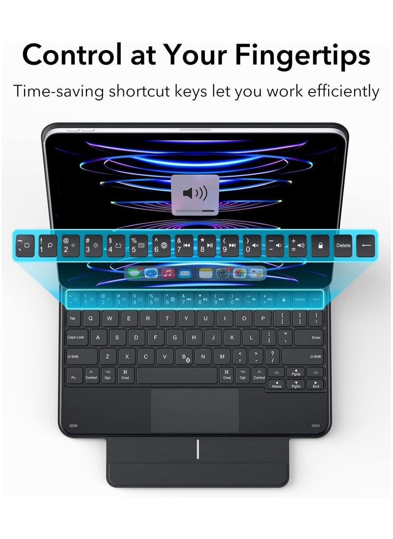 ESR - Esr Rebound Magnetic Keyboard Case iPAD Case with Keyboard Compatible with iPAD Air 5/4 & iPAD Pro 11 -Easy Set Floating Cantilever Stand Precision Multi Touch Trackpad Backlit Keys - Image 1