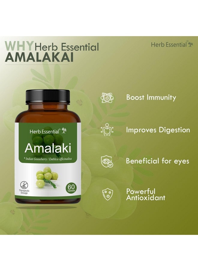 Herb Essential أملاكي الأساسي بالأعشاب (التوت الهندي) 500 ملغ، 60 قرص | ينظف الجسم | غني بفيتامين C | يعزز المناعة | يحسن الهضم (عبوة من 1) - Image 2