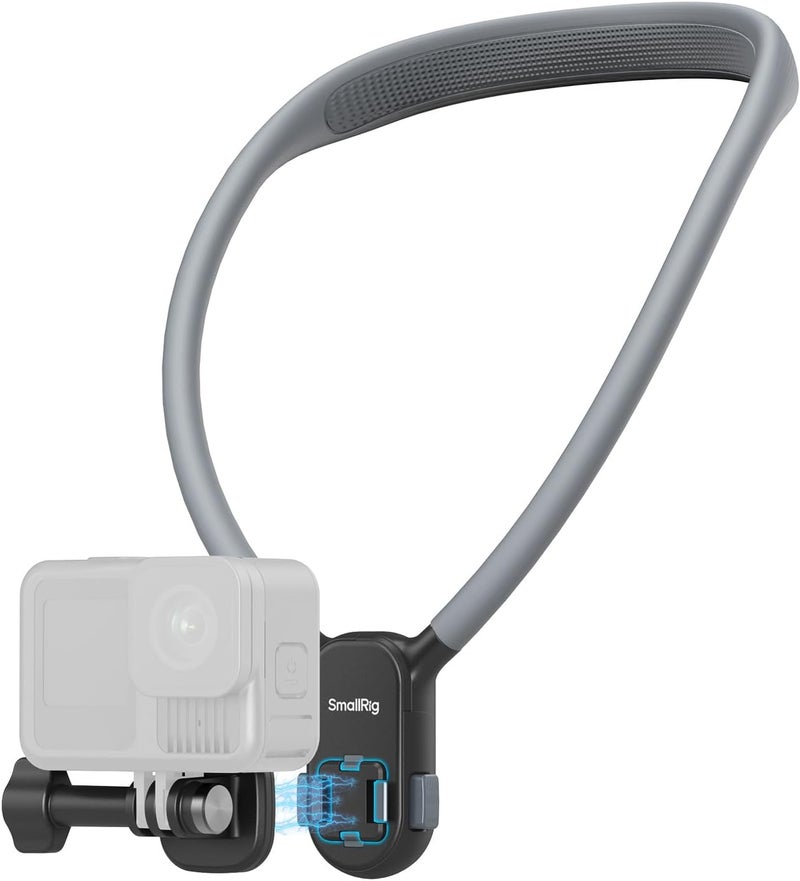 SMALLRIG Quick Release Neck Support for Action Cameras, Neck Mount for Action Camera, for DJI Action 5126 - Image 1