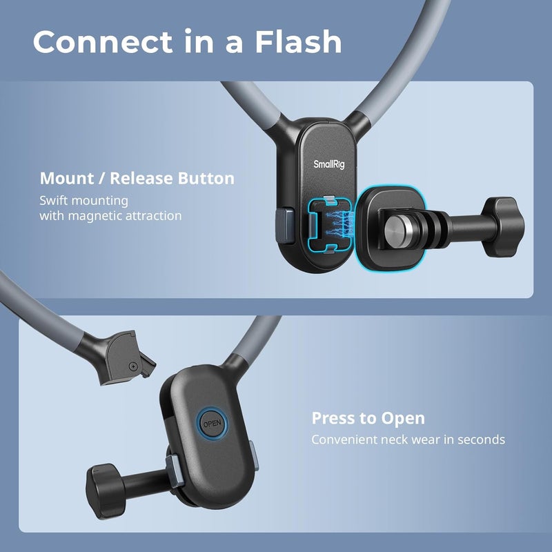 SMALLRIG Quick Release Neck Support for Action Cameras, Neck Mount for Action Camera, for DJI Action 5126 - Image 3
