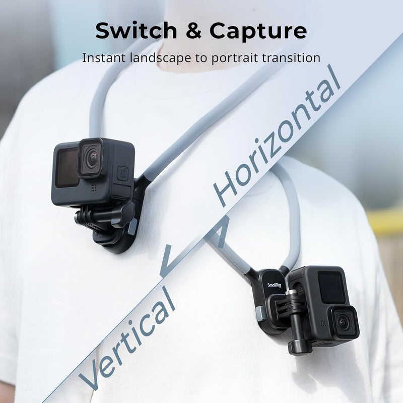 SMALLRIG Quick Release Neck Support for Action Cameras, Neck Mount for Action Camera, for DJI Action 5126 - Image 4