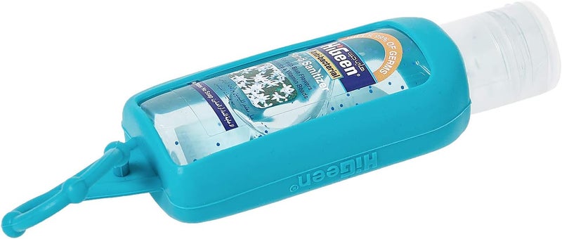 HiGeen Higeen Hand Sanitizer 50ml with Holder - Blue Flowers - Image 3
