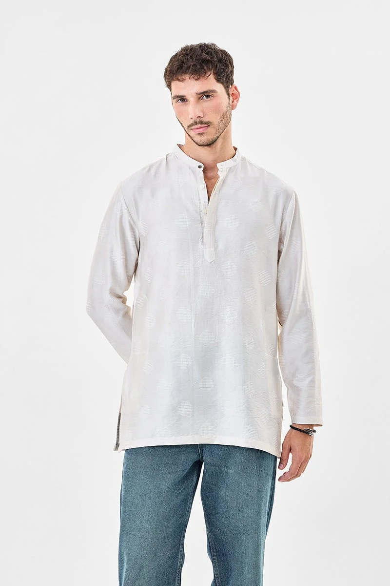 SNITCH Crushed Mandarin Kurta Shirt
