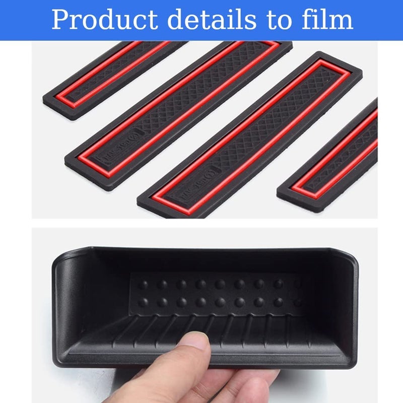 Lotcesfun Compatible with RAM 1500 Door Side Organizer Tray 2019-2023,Front Door and Rear Door Set of 4 pcs Compatible with Ram Big Horn/Laramine/Limited/Long Star - Image 3