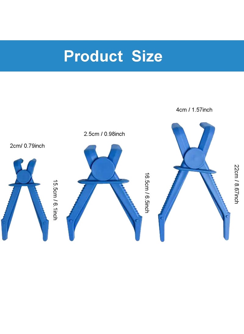 Generic - 3-Pack Hose Clamp Pliers Set - Durable Plastic Tools for Fuel Line, Automotive Coolant, and Radiator Hoses - Essential Spring Clamp Tool for Efficient Hose Management - Blue - Image 1