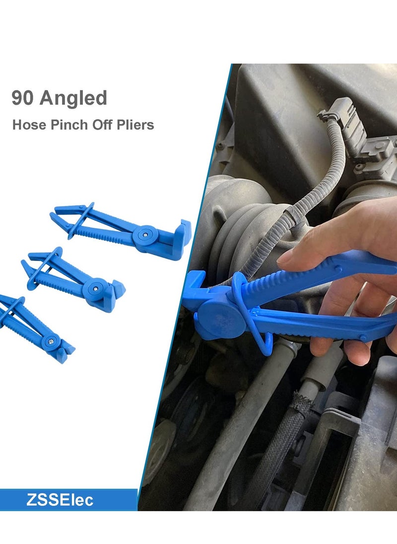 Generic - 3-Pack Hose Clamp Pliers Set - Durable Plastic Tools for Fuel Line, Automotive Coolant, and Radiator Hoses - Essential Spring Clamp Tool for Efficient Hose Management - Blue - Image 1