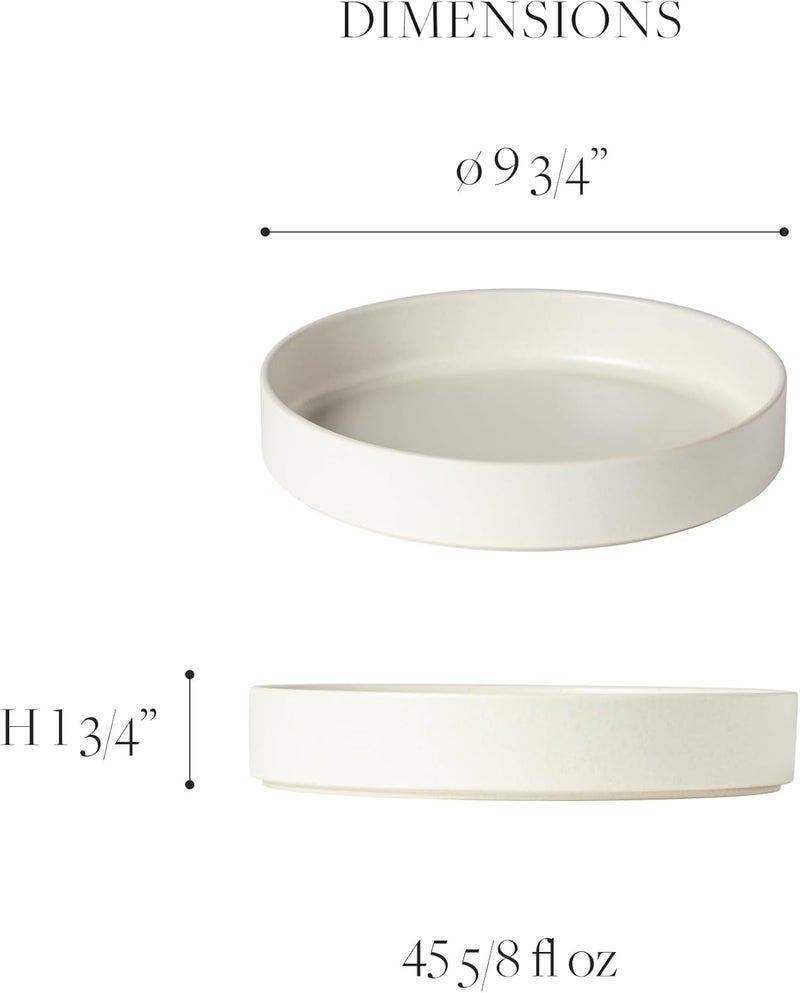Costa Nova Ceramic Stoneware 46 oz 10 Serving Platter Bowl  Redonda Collection White  Microwave Dishwasher Oven  Freezer Safe Dinnerware  Food Safe Glazing  Restaurant Quality Serveware - Image 2