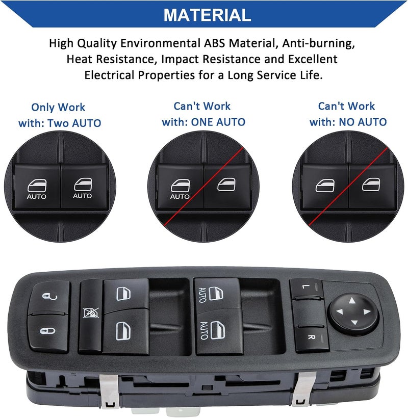 Obaee Power Window Switch for 2016-2021 Jeep Grand Cherokee Dodge Durango - Image 5