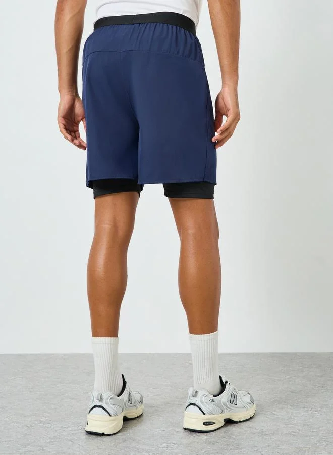 Styli Active  Men Blue Performance Running Shorts for Men | Best Price UAE