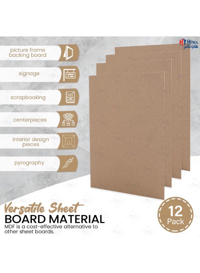 هيتكس لوح MDF - بني 6 مم | لوح خشب ناعم فاخر للأعمال اليدوية، ديكور المنزل، القطع بالليزر، صناعة النماذج، والنجارة (21 سم × 30 سم (A4))، 12 قطعة - Image 4