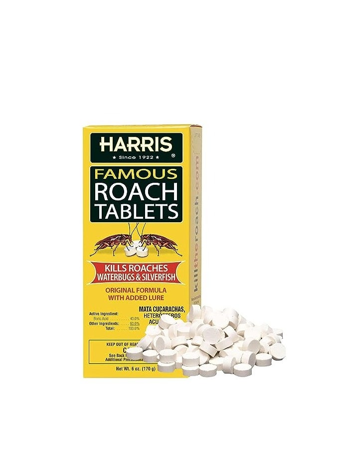 Harris - Harris Roach Tablets, Boric Acid Roach Killer with Lure, Alternative to Bait Traps - 145 Tablets - Image 1