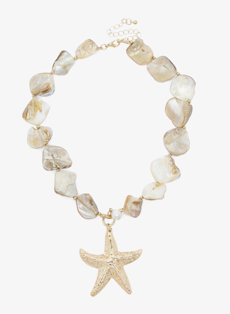 Ginger Sea Charm Resin Necklace - Image 2
