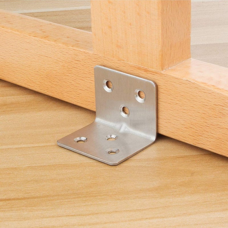 Heavy Duty Steel L Bracket Right Angle Support Shelf Bracket Joint, 36mm x 26mm x 1.5mm, Set of 4 - Image 4