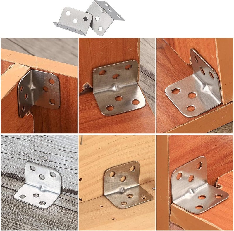 Heavy Duty Steel L Bracket Right Angle Support Shelf Bracket Joint, 36mm x 26mm x 1.5mm, Set of 4 - Image 5