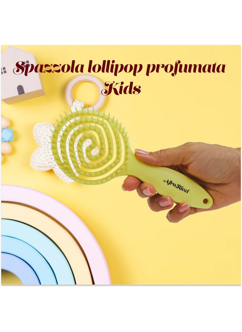 Dompel silicon brush curly hair/Yellow - Image 3