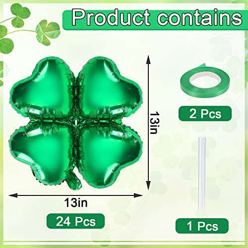 FEBSNOW 24Pcs St Patricks Day Foil Balloons 18 Inch Lucky Green Shamrock Clover Balloons Garland for St Patricks Day Irish Festival Holiday Party Decorations - Image 5