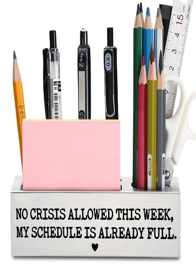 FOKCBOCM Funny Office Gifts for Coworkers, Funny Boss Gifts for Women, No Crisis Allowed This Week Pencil Holders, Humor gifts for Employee Boss Leader Work Friend Office Desk Pencil Holders-DS29 - Image 1