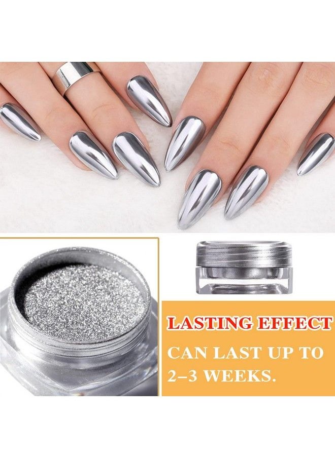 2 Pcs Gold Silver Chrome Nail Powdernail Art Mirror Glitter Effect Highly Pigmented Dust Metallic Holographic Mirror Nail Art Makeup Powders Chrome With Sponge Applicators - pzsku/Z36DEF125736F989BCD88Z/45/_/1683269338/a0eceb42-d18d-4b17-93e2-3f0279e81e0f