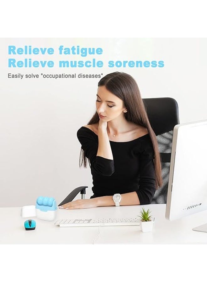 For Face And Eyes - Facial Skin Care Tools With 2 In 1 Roller And Carry Case To Reduce Puffiness And Relief Migraine, Pain. Women Gift (Blue) - Image 4