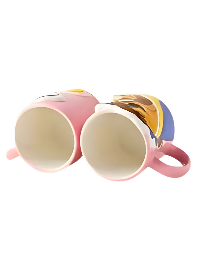 Disney Couple Pair Mug Featuring Beauty & The Beast Cartoon Character Collection Ceramic Mug Coffee Cup Mug For Couple Student Friends 350ml - Image 2