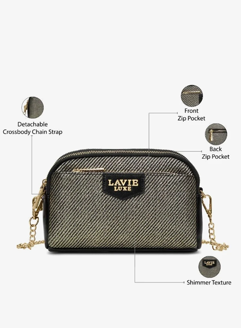 Lavie  Luxe Women's Glam Hemily 3 Compartment (Black) for Women | Best Price UAE