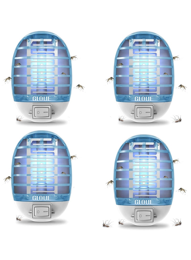 Zikra Mosquito Killer Electric Mosquito Killer Electronic Insect Killer Fly Trap Indoor, Electric Mosquito Zapper with Blue Lights for Home, Kitchen, Bedroom, Baby Room, Office 4 Pack - Image 1
