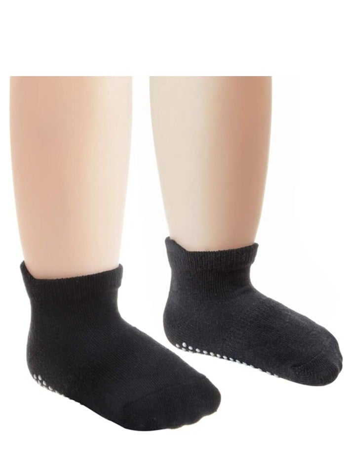 CICILADY CICILADY  12 Pairs Anti Slip Baby Ankle Socks with Non Skid Grips for Toddler Kids Boys Girls (12Pairs - Black,White,Grey, 1-3 Years) - Image 4