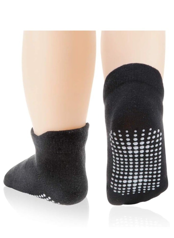 CICILADY CICILADY  12 Pairs Anti Slip Baby Ankle Socks with Non Skid Grips for Toddler Kids Boys Girls (12Pairs - Black,White,Grey, 1-3 Years) - Image 3
