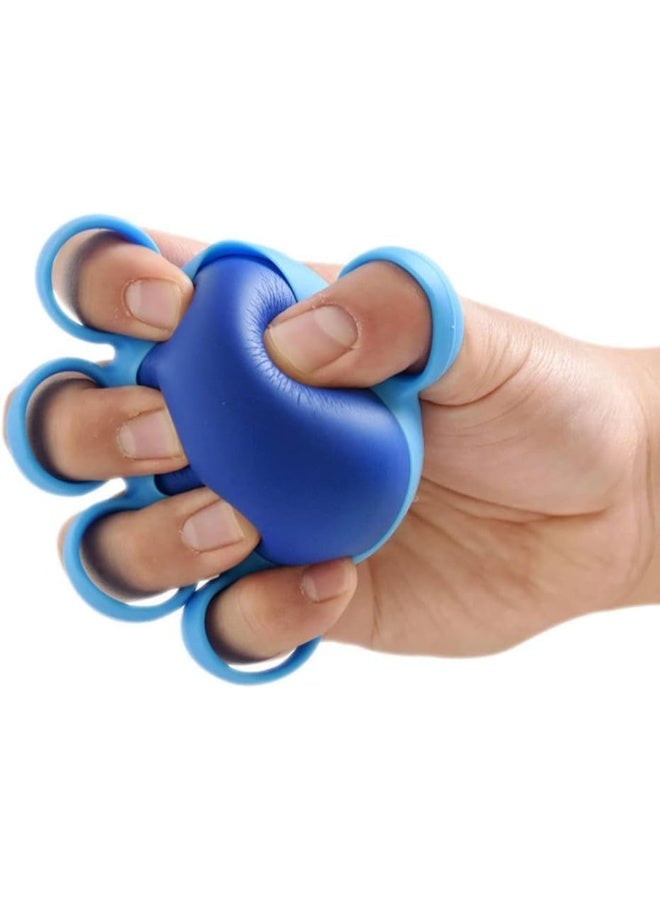 ماكدو جهاز تقوية اليد بوزن 10 أرطال، جهاز تمرين تمديد الإصبع للقوة والعلاج والتعافي، مدرب قبضة اليد، كرة تمرين سيليكون زرقاء لليد - Image 5