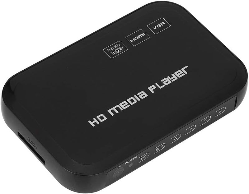 كلاراكو مشغل فيديو HDMI، مشغل فيديو HDMI صغير بدقة 1080 بكسل، مشغل وسائط فيديو VGA AV، صندوق تلفزيون، مشغل فيديو عالي الدقة 100-240 فولت للسيارة (الولايات المتحدة) - Image 3