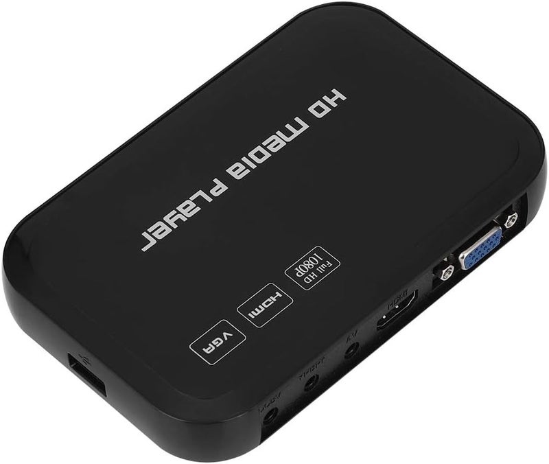 كلاراكو مشغل فيديو HDMI، مشغل فيديو HDMI صغير بدقة 1080 بكسل، مشغل وسائط فيديو VGA AV، صندوق تلفزيون، مشغل فيديو عالي الدقة 100-240 فولت للسيارة (الولايات المتحدة) - Image 5