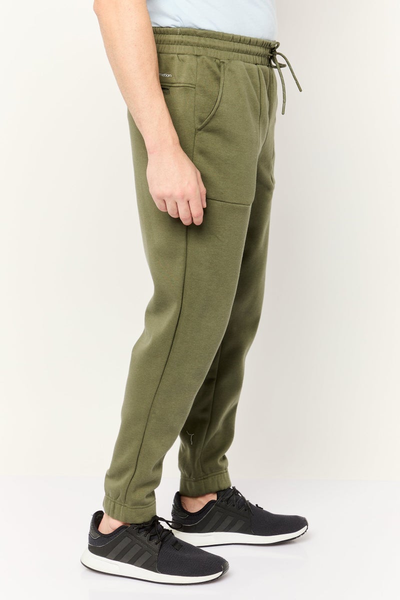 MOTION Men Sportswear Fit Drawstring Training Sweatpants, Olive - Image 4