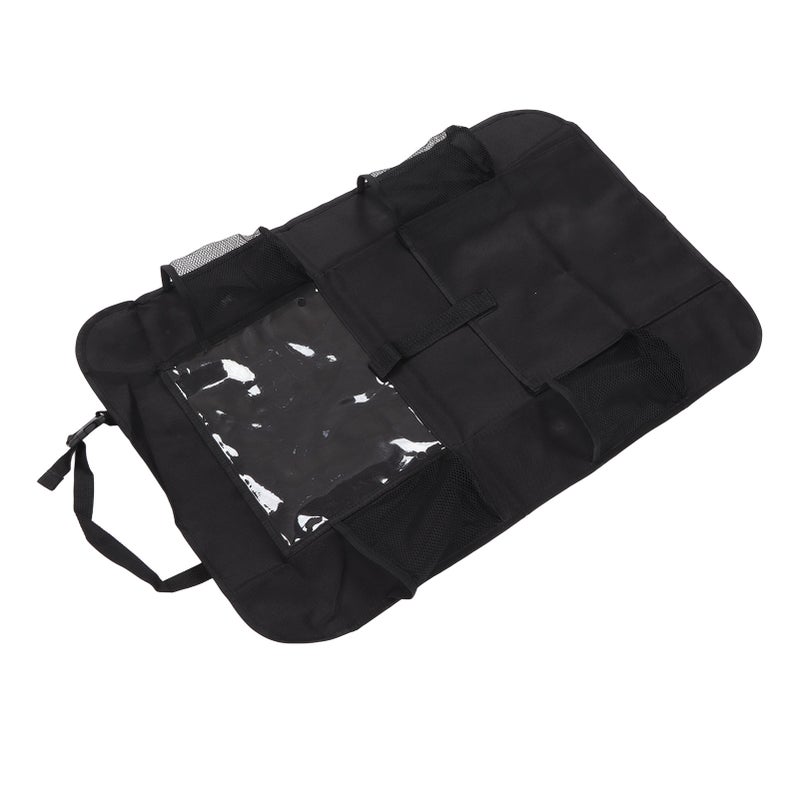 Car Backseat Organizer with Tablet Holder Multiple Storage Pockets Kick Mat Seat Back Protector for Kids - Image 4
