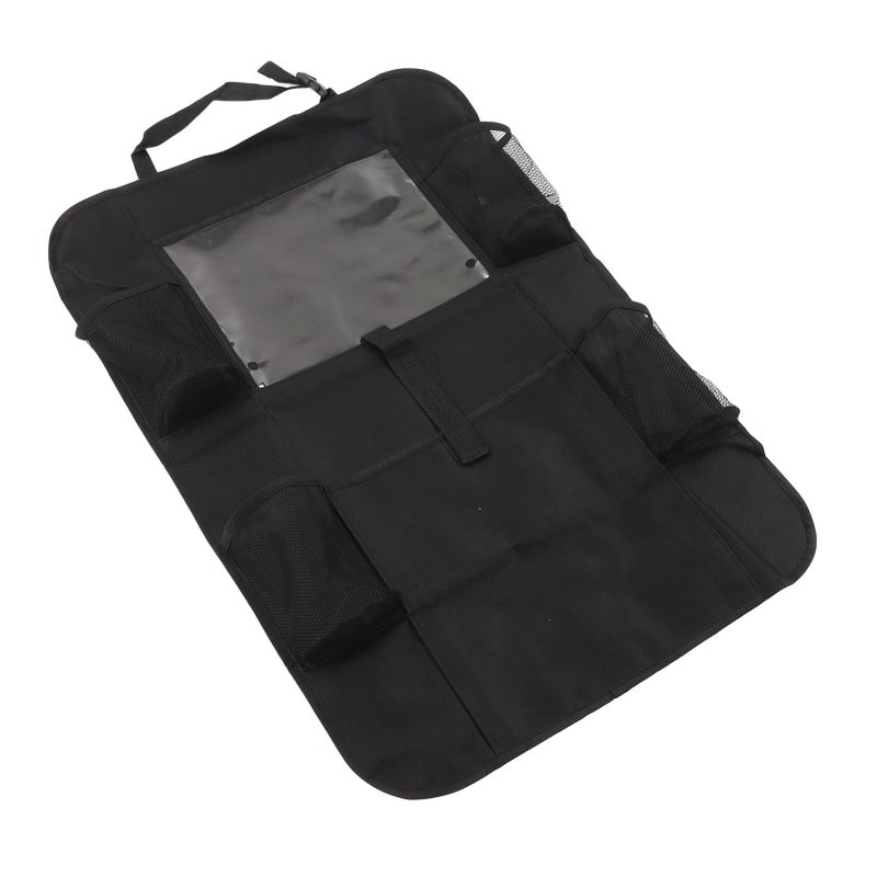 Car Backseat Organizer with Tablet Holder Multiple Storage Pockets Kick Mat Seat Back Protector for Kids - Image 2
