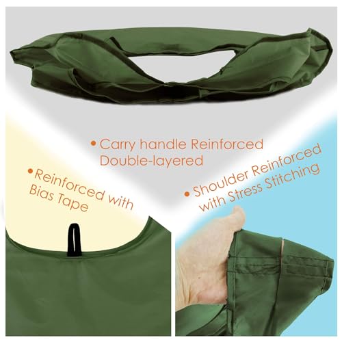 BeeGreen Dark Green Reusable Grocery Bags Bulk 10 Packs, Kitchen Reusable Shopping Bags 50LBS Large, Machine Washable Durable, Easily Foldable with a Storage Bag - Image 4