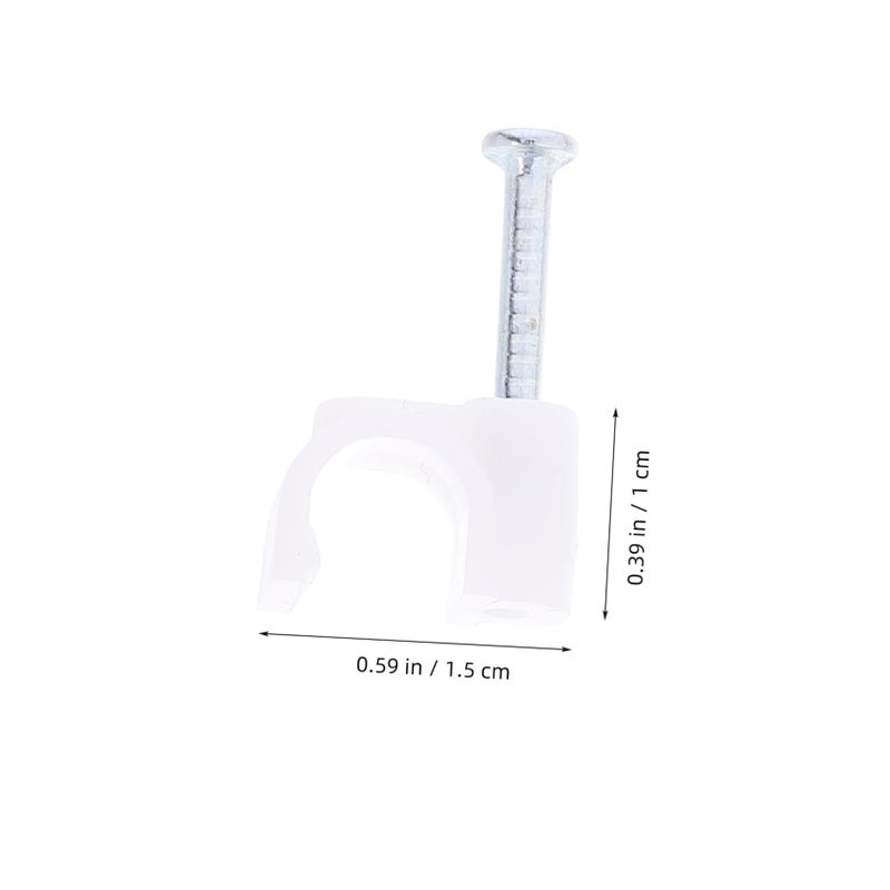 50 Pack White Cable Clips Screw Mount Wire Organizer Cord Management Routing Holder - Image 3