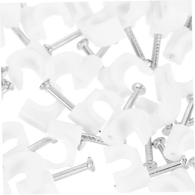 50 Pack White Cable Clips Screw Mount Wire Organizer Cord Management Routing Holder - Image 4