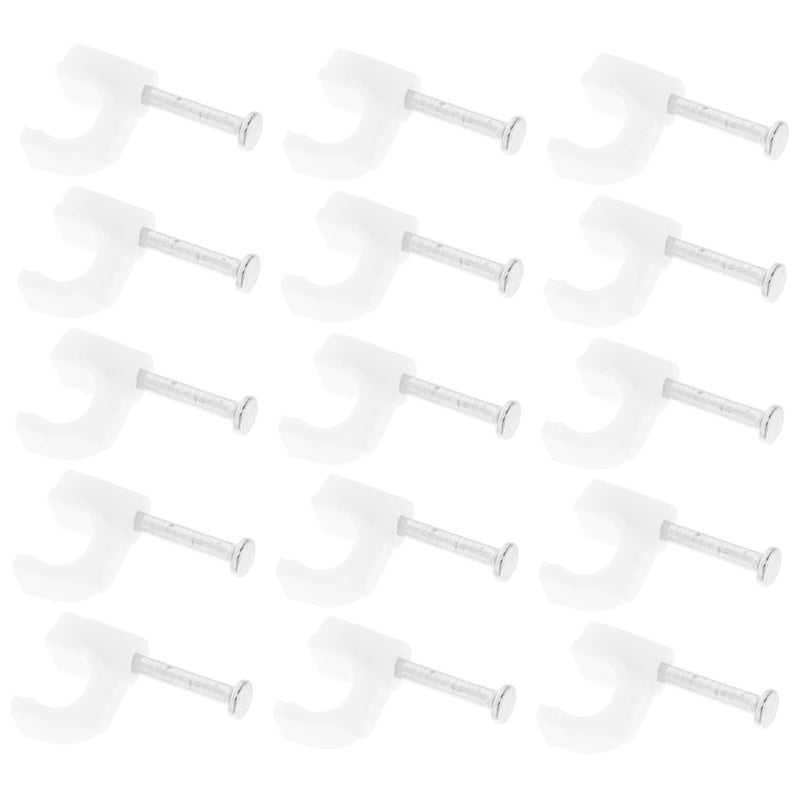 50 Pack White Cable Clips Screw Mount Wire Organizer Cord Management Routing Holder - Image 2