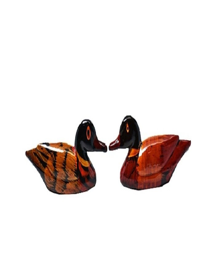 DMtse Feng Shui Pair Mandarin Ducks for Love & Fidelity Resin (2 1/2 inch Small Size) Feng Shui Home Décor The Romantic Meaning of A Pair of Mandarin Ducks - Image 3
